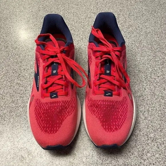 Brooks Launch 9 Running Shoes Pink Fuchsia Cobalt Size 7.5