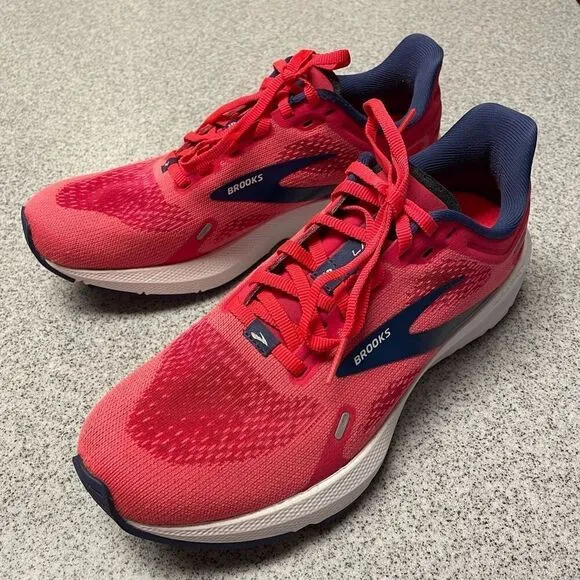 Brooks Launch 9 Running Shoes Pink Fuchsia Cobalt Size 7.5