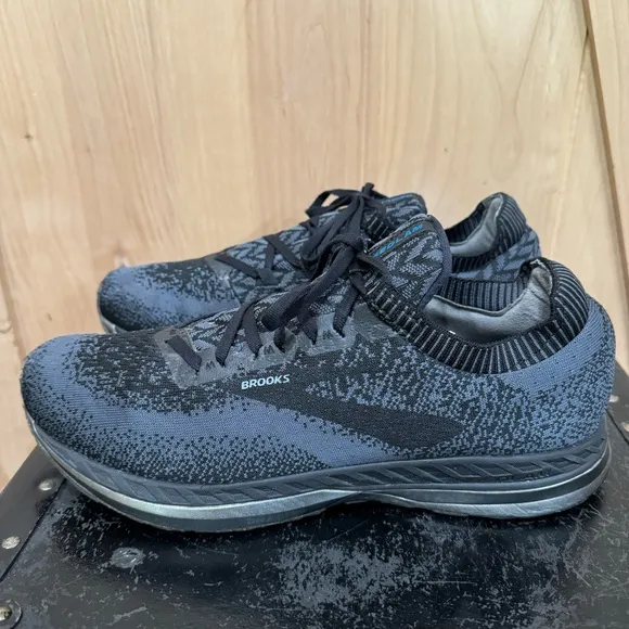 Brooks Men's Bedlam Running Shoes Size 11 Black Ebony Blue Mens Sneakers