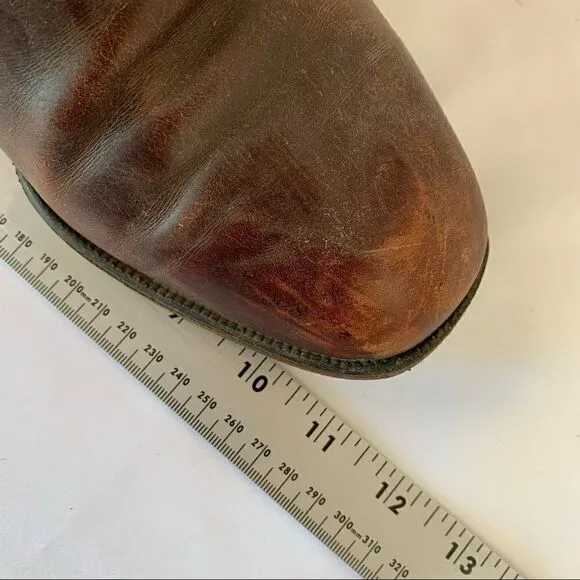 Brown Leather Ankle Boots Wright Harness Arch Preserver Sz 9 EEE