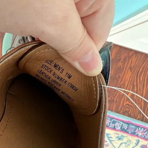 Brown leather mens shoes, size 11M, NWT, Giorgio Brutini