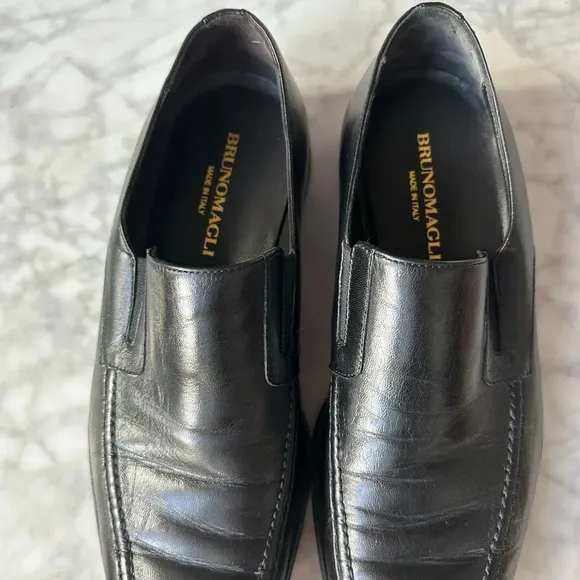 Bruno Magli Men’s 8 - Raging Leather Slip On Shoes - made in italy  (MO1189)