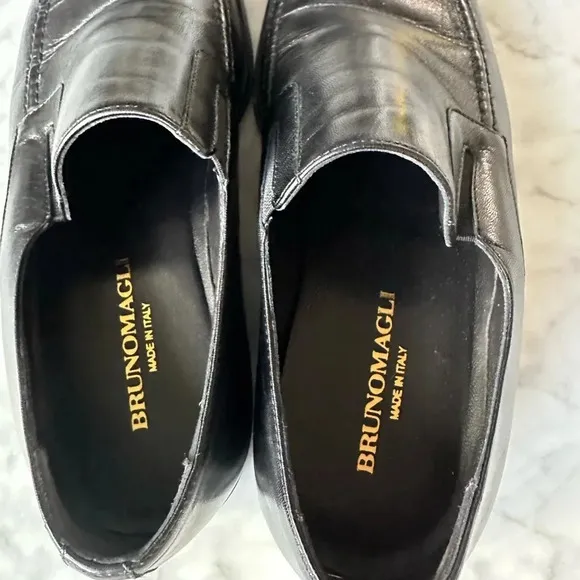 Bruno Magli Men’s 8 - Raging Leather Slip On Shoes - made in italy  (MO1189)