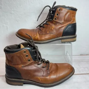 Bull Boxer Biltmore Men’s Brown &amp; Black Genuine Leather Ankle Boots