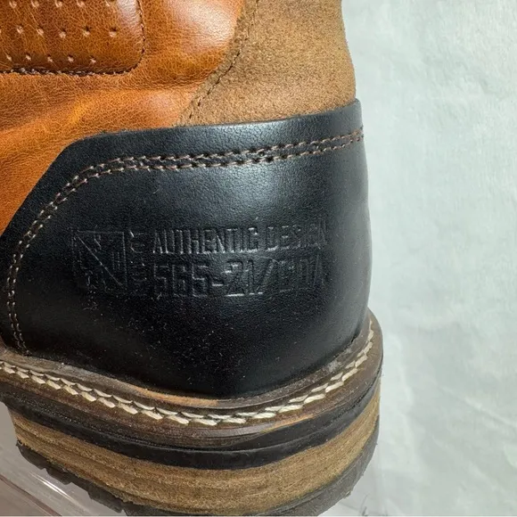 Bull Boxer Biltmore Men’s Brown &amp; Black Genuine Leather Ankle Boots