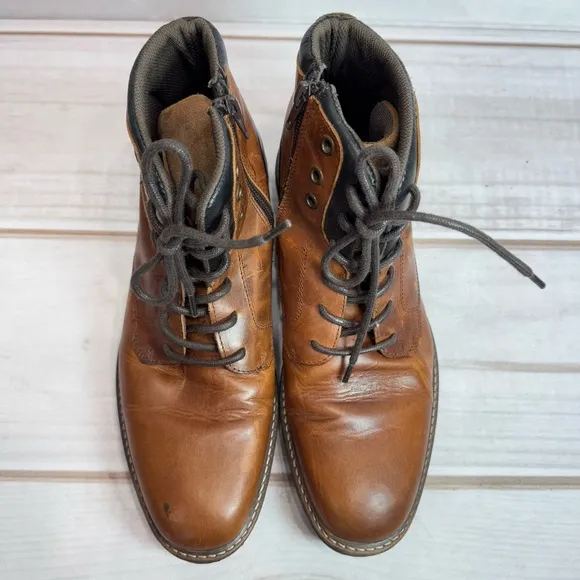 Bull Boxer Biltmore Men’s Brown &amp; Black Genuine Leather Ankle Boots