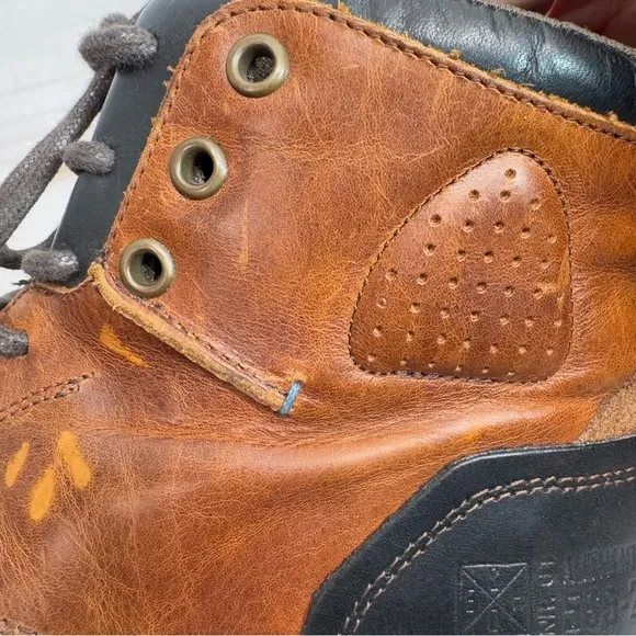 Bull Boxer Biltmore Men’s Brown &amp; Black Genuine Leather Ankle Boots