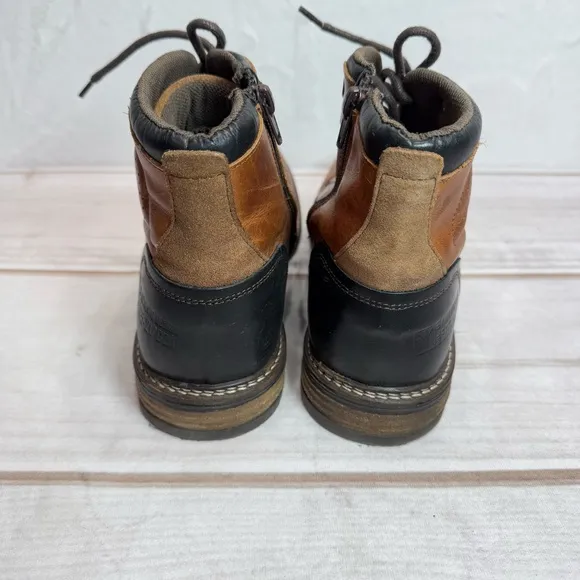 Bull Boxer Biltmore Men’s Brown &amp; Black Genuine Leather Ankle Boots