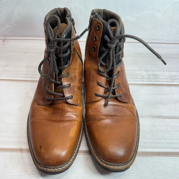 Bull Boxer Biltmore Men’s Brown &amp; Black Genuine Leather Ankle Boots