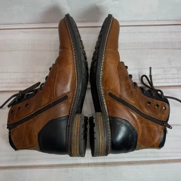 Bull Boxer Biltmore Men’s Brown &amp; Black Genuine Leather Ankle Boots