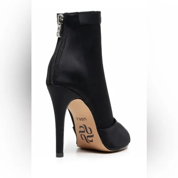 Burju Open Toe Stretch Lycra Sock Ankle Boots