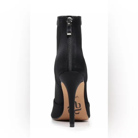 Burju Open Toe Stretch Lycra Sock Ankle Boots