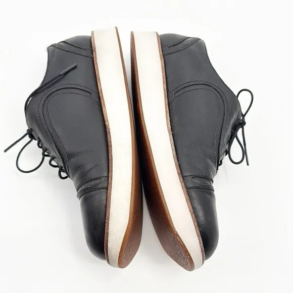 Camper Nepomuk oxfords black leather lace up platform shoes size 38 7.5