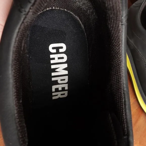 Camper Shoes Mens SZ EU 43 US 9.5 Black Rolling Sneakers Michelin Slip On Casual