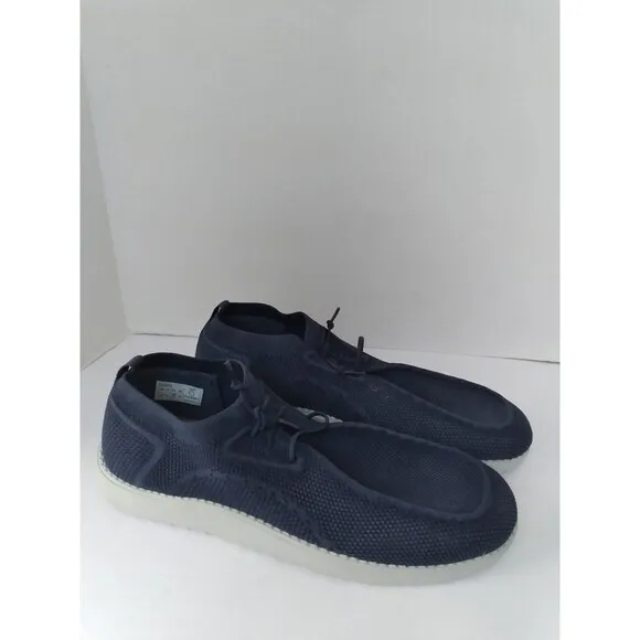Casual Knit Mesh Sneakers Lightweight Breathable Comfort Walking Shoes Navy Blue