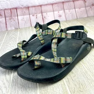 Chaco Green Plaid Toe Loop Sandals Classic Men's 13