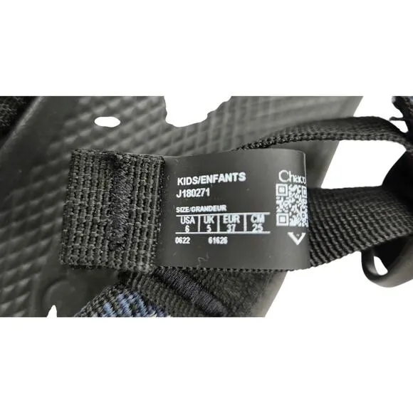 Chaco Z/1 Ecotread Sandals Big Kids Unisex Size 6 Navy Blue Adjustable Strap NEW