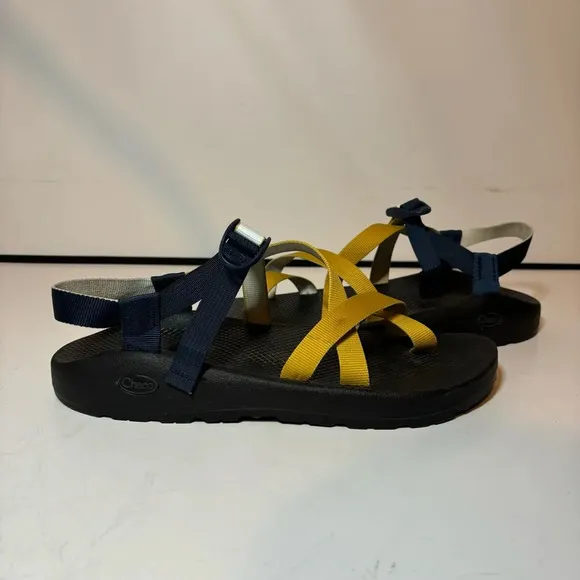 Chaco Z/2 Classic Black Navy Mustard Comfort Sandal Men's US Size 14 Shoes