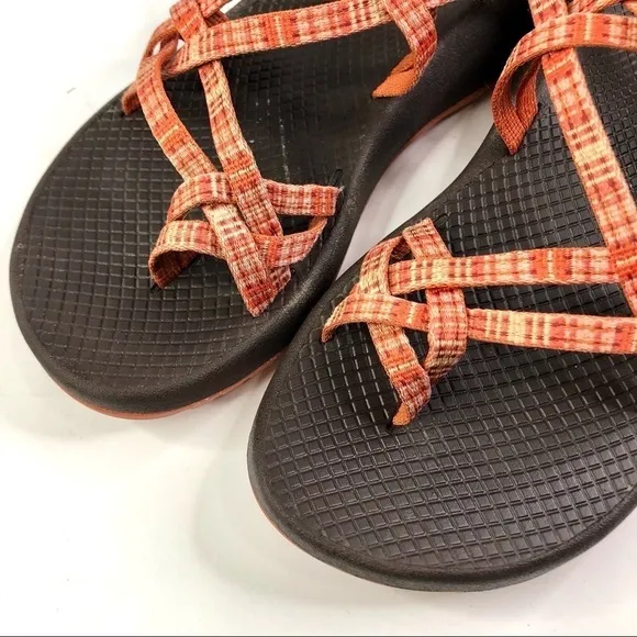 Chaco ZX/2 Yampa sandals orange plaid size 7