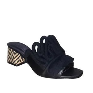 Charles &amp; Keith Chunky Block Heel Woven Sandals Size 7
