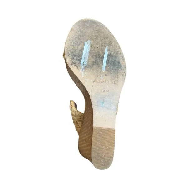 Charles David Women's Tifa Raffia Wedge Sandals sz 7.5