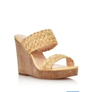 Charles David Women's Tifa Raffia Wedge Sandals sz 7.5