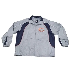 Chicago Bears NFL Jacket Full Zipper &quot;C&quot; Logo Water Resistant Coat Wind Breaker