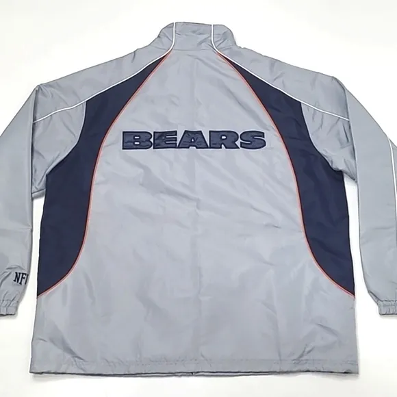 Chicago Bears NFL Jacket Full Zipper &quot;C&quot; Logo Water Resistant Coat Wind Breaker