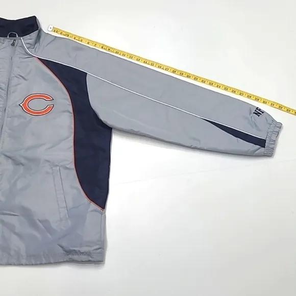 Chicago Bears NFL Jacket Full Zipper &quot;C&quot; Logo Water Resistant Coat Wind Breaker