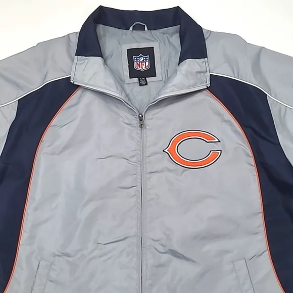 Chicago Bears NFL Jacket Full Zipper &quot;C&quot; Logo Water Resistant Coat Wind Breaker