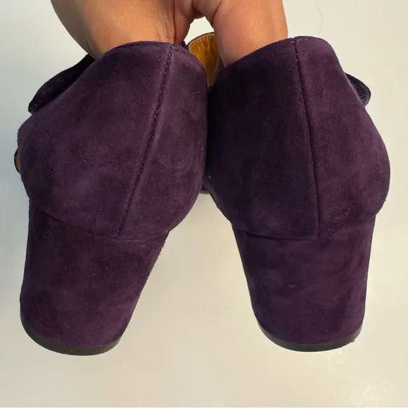 Chie Mihara Leather Suede Purple Sandals Heels Size EU 38.5 US 8.5 Anthropologie