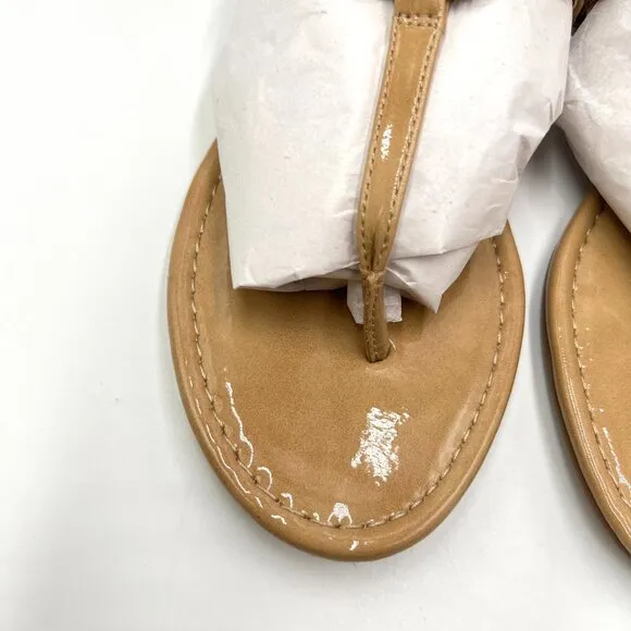 Circus NY Sam Edelman Size 7.5 Tan Beige Ceila Medallion Flat Sandals Shoes