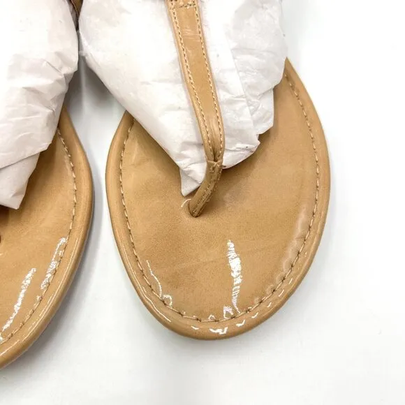 Circus NY Sam Edelman Size 7.5 Tan Beige Ceila Medallion Flat Sandals Shoes