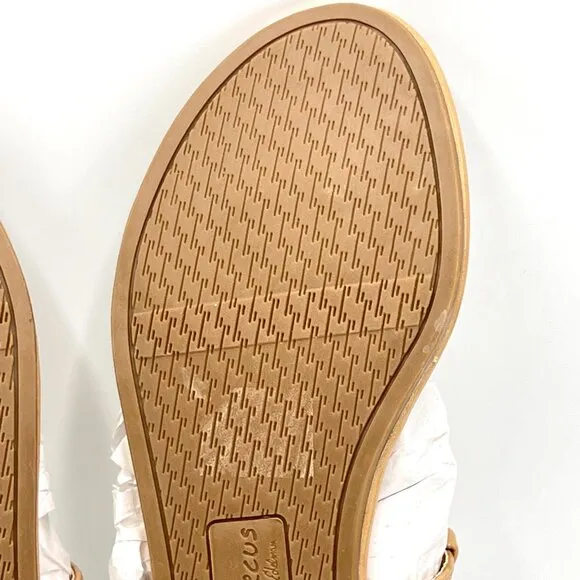 Circus NY Sam Edelman Size 7.5 Tan Beige Ceila Medallion Flat Sandals Shoes