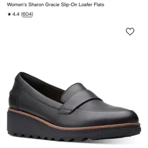 Clarks Black Platform Loafer Flats with Cushioned Comfort