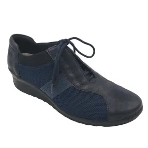 𝅺clark's Blue Fabric Cloud Stepper Cushion Comfort Shoes Size 9 NWOT