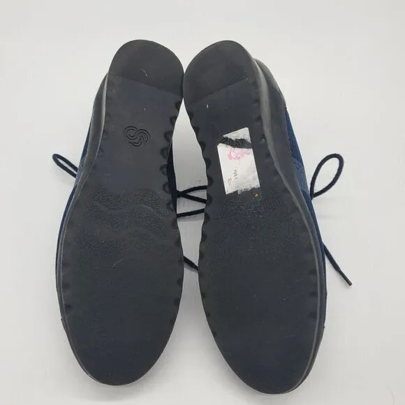 𝅺clark's Blue Fabric Cloud Stepper Cushion Comfort Shoes Size 9 NWOT