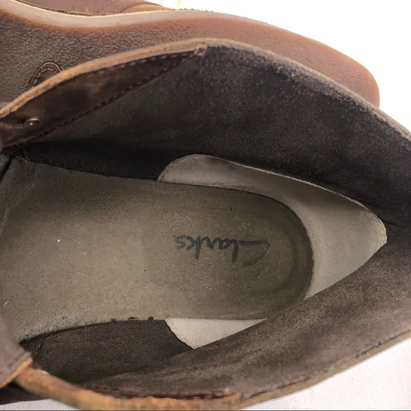 Clarks Bushacre Brown Leather Chukka Boots 12M
