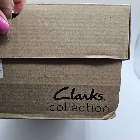 Clarks Collection Giselle Dove Navy Nubuck Sandals