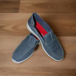 Clarks Gorwin Step Slip On Shoes Men's Size 7.5 Navy Blue Loafers Suede