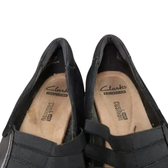Clarks Shoes Womens 7.5 Mary Jane Slip On Fashion Career Classic Comfort Leather