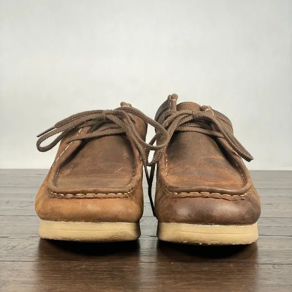 Clarks Stinson Lo Wallaby Shoes‎ size 41.5/8.5 Brown Leather Mock Toe Comfort