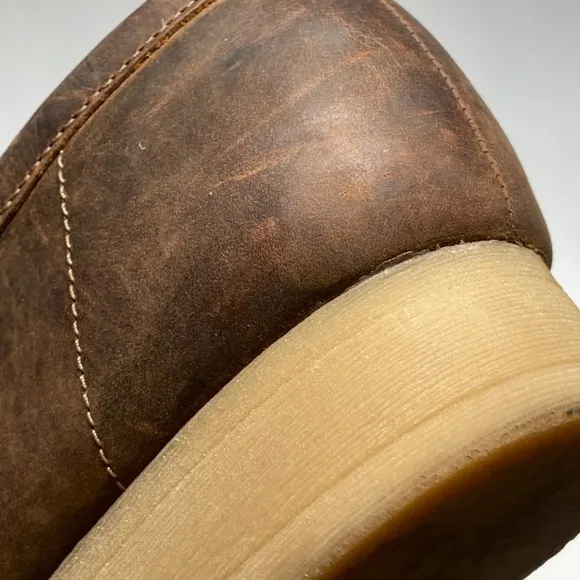 Clarks Stinson Lo Wallaby Shoes‎ size 41.5/8.5 Brown Leather Mock Toe Comfort