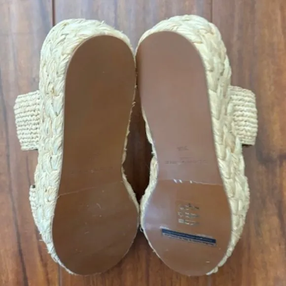 Clergerie Arlene 2 Raffia Platform Slide Sandals