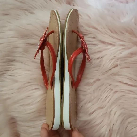 Coach crab flip flop sandals sz 6.5 rare