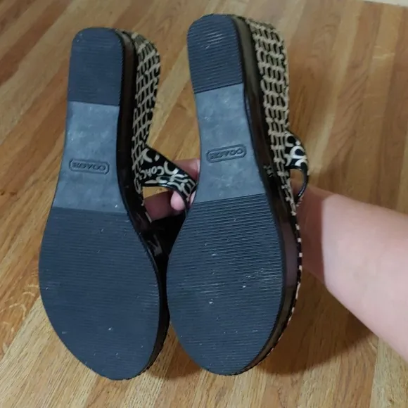 Coach Felicia Wedges Sandals 7B