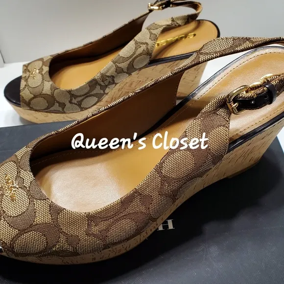 COACH | Ferry Peep Toe Wedge Heel