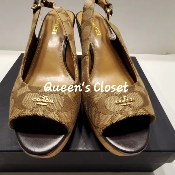 COACH | Ferry Peep Toe Wedge Heel