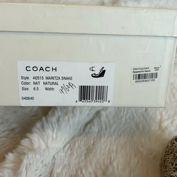 Coach Maritza Snake Espadrille Wedge Sandals
