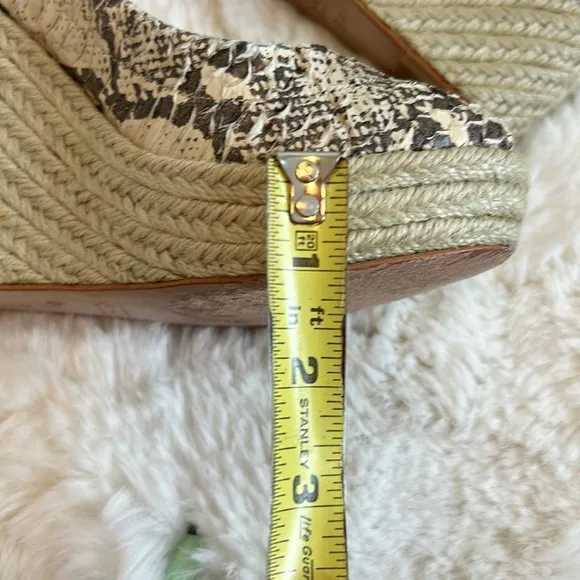 Coach Maritza Snake Espadrille Wedge Sandals